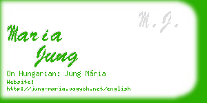 maria jung business card